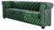 S-Style Möbel Harwell Sofa 3-Sitzer Chesterfield-Sofa für Wohnzimmer Lounge Couch mit verchromten Füßen Möbel Freistehende Polster Sofas & Couches Couchgarnitur Flaschengrün 203 x 86 x 72 cm