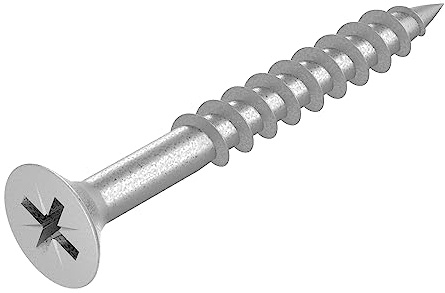 SECCARO Lot de 200 vis à bois pour panneaux d'aggloméré 5 x 45 mm en acier inoxydable V2A VA A2 avec filetage partiel cruciforme/PZ