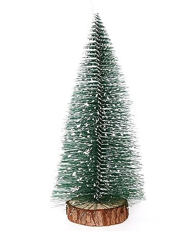 Wambere 2 Stück 25cm Künstlicher Weihnachtsbaum,Mini Weihnachtsbaum Tischdekoration,Tannenbäumchen Deko Weihnachtsschmuck Weihnachtsdeko Christmas Ornaments für Weihnachten Party DIY Basteln,Grün