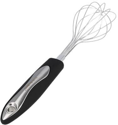 EUROHOME Schneebesen CARMEN aus rostfreiem Edelstahl spülmaschinengeeignet - Rührbesen 29 cm Länge - Rührer Mixer mit ergonomischem Kunststoffgriff - Edler Schaumschläger mit Aufhänger im Griff