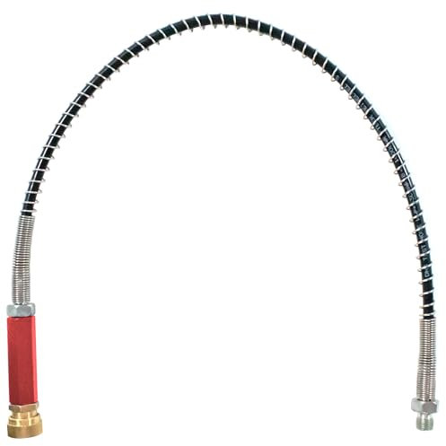 TUXING 4500 Psi Hochdruck-Luftpistolen-Füllschlauch, 50 cm, PCP-Luftschlauch mit rotem Öl-Wasserabscheider-Filter, PCP-Luftfüllstation, Ladesystem mit 8 mm männlichem und weiblichem Qick-Stecker