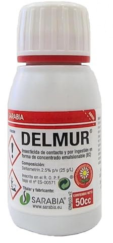 Peyca DELMUR 50cc, Insecticida de Contacto y por Ingestion en Forma de Concentrado emulsionante (Deltametrin 2.5% p/v)
