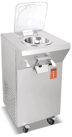 WAOCEO Eismaschine Harte Eismaschine aus Edelstahl, kommerzielle Obst-Automatik-Eismaschine Speiseeisbereiter