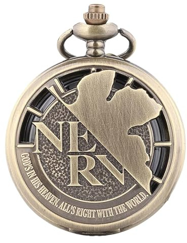Gooyeh Anime Peripherie-Taschenuhr Ayanami Rei/Asuka Langley Soryu/Mari Makinami Illustrierte mechanische Uhr mit Deckel Römische Taschenuhr