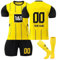 Personalisiertes Dortmund BVB Football Trikot Kinder Erwachsene Fussball Trikots & Shorts mit GRATIS Name Nummer Fußball Trikot