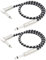 LANMINGLEL recto en ángulo recto 1/4 pulgadas Cable para instrumento corto TS Cable para guitarra eléctrica Amp Cord 6.35mm Cable de audio estéreo para teclado bajo y Pro Audio 2 Pack (1.7FT)