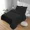 Softex Royal Microfaser Bettwäsche, 135 x 200. cm, Schwarz, weich, anschmiegsam und bügelfrei, 2-teiliges Set: 1 Bettbezug + 1 Kissenbezug, 80 x 80 cm