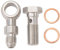 KLLJRFW Turbo Oil Feed Banjo High Load Bearing Stainless Steel Metric Thread Double Banjo Bolts Turbo Brake Line Fitting Adapter 4AN to M12x1.25mm Banjo Bolt Kit with 4.2mm Hole