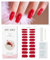 Unghie Gel Adesive Rosso, KALEFUL Smalto Adesivo Gel Nail Stickers Adesivi Unghie Gel Uv Nail Art Stickers Unghie Decorazioni
