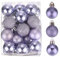 QUARKZMAN Palle Natale Palline Natale Decorazioni per Albero Natale Viola Pallido Chiaro 1.6/4Cm per Decorazione Feste Matrimonio Vacanze Natale Decor 24Pz