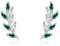 URONE Blatt Ohrringe 925 Sterling Silber Blätter Ohrringe Stecker Klein Blatt Ohrstecker Blatt Schmuck für Damen