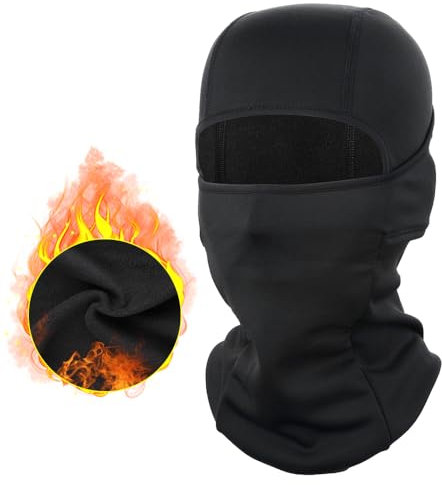 WTACTFUL Sturmhaube Skifahren Sturmmaske Balaclava Herren Damen Ski Maske Winter Warme Atmungsaktiv Winddicht für Motorrad Fahren Skifahren Snowboarden Schwarz