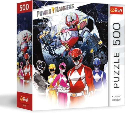 Trefl Power Rangers - Power Rangers Team - 500 Piece Jigsaw Puzzle 18.9 x 13.4 DIY Puzzle, Creative Fun, Classic Puzzle for Adults and Children from 10 Years Old