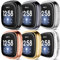 Lot de 6 coques pour Fitbit Versa 3/Fitbit Sense, coque intégrale en TPU avec film de protection d'écran, coque de protection ultra fine en TPU (lot de 6 02)