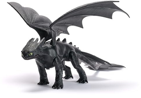 Dreamworks Dragons - How To Train Your Dragon - Figurine Sonore Krokmou 25 Cm - Figurine Interactive Krokmou Avec Activation Effets Sonores Et Ailes - Mouvements Réalistes - Jouet Enfant 4 Ans Et +