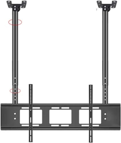 Verstellbare neigbare Deckenhalterung für 55 - 86 Zoll große Bildschirme, Doppelstab-Wandhalterung für 66 - 70 Zoll Fernseher