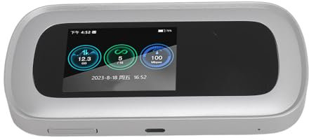 Router Hotspot Mobile 5G 4G LTE, Hotspot Mobile Wi-Fi Portatile con Slot per Scheda SIM, Power Bank, Supporta 16 Utenti, Dual Band da 2,4 GHz 5 GHz, Plug and Play
