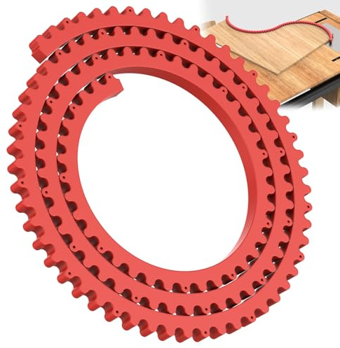Router Edge Guide, Flexible Jig and Template for Woodworking, Wood Working Track Guide Tool Palm Compact Router, Accessories (Red 198.1 cm)