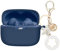 Ziseyoru Case Cover Compatible with JBL Tune 230NC TWS, Soft Silicone Earbuds Case with Bling Keychain Accessories Shockproof Protective Cover for Women Girl (Navy Blue)
