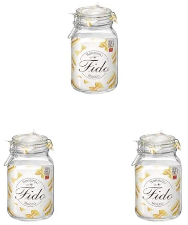 Bormioli Rocco tarro, Transparente, 2 Litros (Paquete de 3)