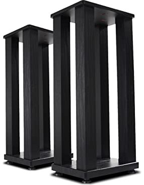 Wooden Speaker Stand for Surround Sound System Professional Audio Box Floor Stand with Card Package Studio Monitor Stands in Gold Color
