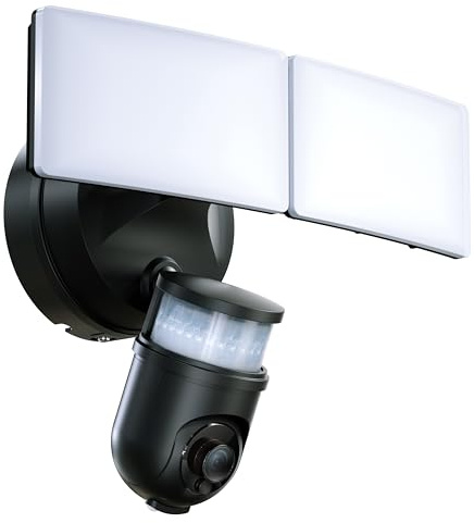 Projecteur mural LED connecté avec détecteur IR et caméra rotative 1080P Tuya