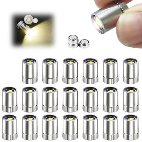 Tomedeks 20 Stück kleine lampe, Mini led licht, Led mit batterie, Mini lichterkette, Zum Dekorieren von Puppenhäusern, DIY-Kunsthandwerk, Warmweißes Licht