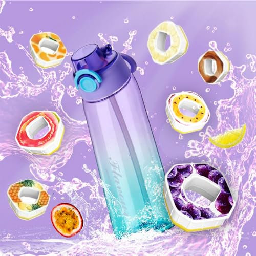 Trinkflasche mit Geschmack – Starterset (900 ml) mit 7 Geschmackspods, 0 Zucker, auslaufsicher, ideal für Sport & Fitness