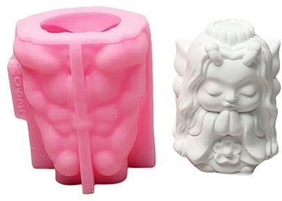 3D Butterfly Girl Statue Silikonkerzenform Zement Clay Silikonformen Für Epoxidharzkerzen Seife Hausdekoration