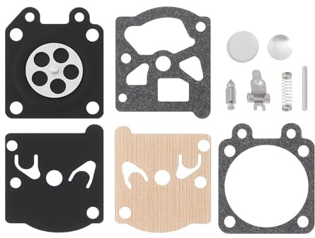 Briny River 1Set Vergaserdichtungs-Reparatursatz Kompatibel mit Husqvarna 136 137 141 Kompatibel mit Walbro WT 289 540 542 660