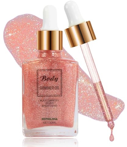 MEPHILIMIA Body Glitter Oil Body Glitter Oil Flüssiger Highlighter Flüssiger Highlighter GLOW liquid highlighter Glow Fusion Highlighting Drops Glow Schimmer Körper Glow Schimmer Makeup 30ml (03)