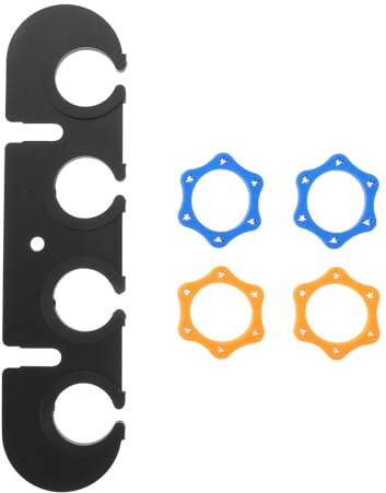 HYTROVE 4hole Microphone Storage Rack Tray Shelf for Wired Wireless Mic Mic Stand Tray Shelf Live Streaming Podcast Dj Karaoke Organizers