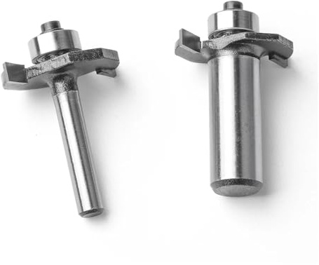 1PCS 1/4 1/2 Shank Ball T-Cutter Woodworking Milling Router Bit Slotting Cutter 2-in-1 Slotting Crabapple Angle Milling Cutter Router Bit Set for Wood Planer(6.35X2mm)