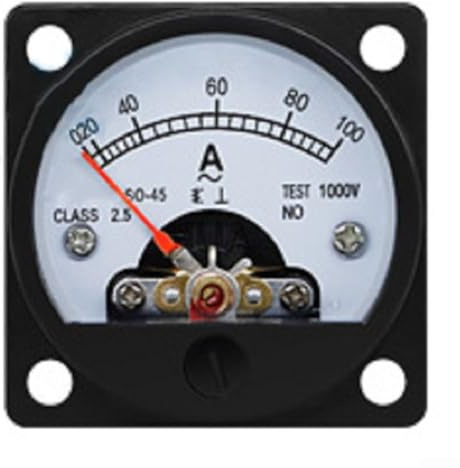 SO-45 Amperometro analogico AC Puntatore Pannello Meter 1A-50A ABS Shell ignifugo per dispositivi di controllo di potenza industriale (AC50A)