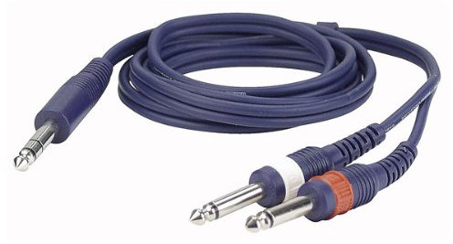 DAP Audio 6,3mm Stereo Klinke auf 2X 6,3mm Mono Klinke, 6m