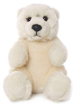 WWF Plüsch WWF00545, WWF Plüschtier Eisbär [sitzend] (15cm), realistisch gestaltetes Plüschtier, Super weiches, lebensecht gestaltetes Plüschtier zum Knuddeln und Liebhaben, Handwäsche möglich