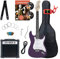 Rocktile ST-Pack Komplettset E-Gitarre Purple (Verstärker, Stimmgerät, Tremolo, Tasche, Kabel, Gurt, Plecs, Ersatzsaiten und Schule mit CD/DVD)