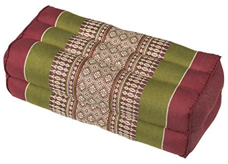 Handelsturm Kissen Block 35x15x10 mit Füllung aus Kapok. Perfekt für Meditation, Yoga und Entspannung (Grün & rot)