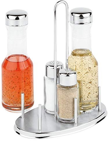 Menage 4-teilig Tavola Table Edelstahl/Glas