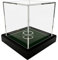 LL-Golf Universal Acryl Vitrine 10x10x10cm / Showcase / Display case / Schaukasten mit grünen Samt z.B. für Tennisball, Baseball, Billard Kugel, Golfball, Minifiguren, Modelle, Uhr