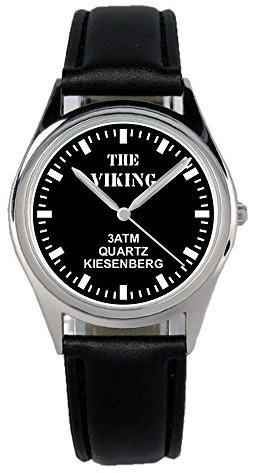 KIESENBERG Armbanduhr The Viking Germanen Geschenk Artikel Idee Fan Damen Herren Unisex Analog Quartz Lederarmband Uhr 36mm Durchmesser B-2478