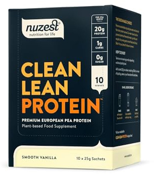 Vegan Protein Powders by Nuzest - Clean Lean Protein - Plant-Based Pea Protein Shake - Low Calorie & Low Carb - Gluten Free - Dairy Free (25g (Pack of 10), Vanilla)