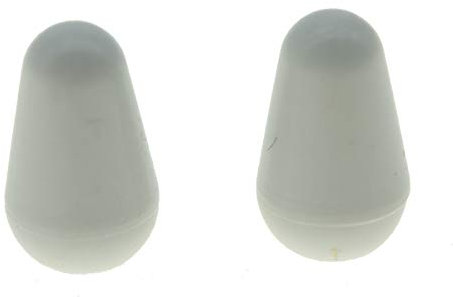 Dopro 2 Stück Gitarre 5 Wege Pickup Switch Tip Switch Cap Switch Knopf für USA FD Strat/Tele/Stratocaster weiß