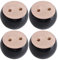 BQLZR 4 cm de hauteur Noir wood 6.7 x 6.7 cm Dia ronde Pieds de meubles Pieds Roulement 100 kg Poids Lifter pour canapés Lits Armoires Tables Lot de 4