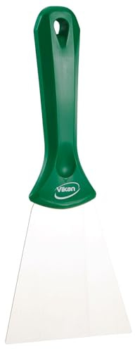 Vikan - Hygiene - Handschaber - Mit Edelstahlklinge - Grün - Breit