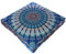 Eyes of India - Kissenbezug, 83 cm, Rosa, Blau, Grün, quadratisch, groß, übergroß, für Meditation, für Sitzsack, Mandala, Hippie, voller Farben, dekorativ, Boho, indischer Akzent, Boho, Chic, Hund,