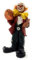 Tipigra Clown mit Becken Figur Skulptur Kunstguß von Claudio Vivian by Faro Italien 18 cm höhe