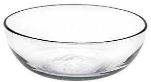 Glasschale aus recyceltem Glas klar, Schälchen für Desserts, Schale handgemacht