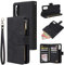 QLTYPRI Hülle für Samsung Galaxy S20 Plus, Premium Leder Handyhülle mit Große Kapazität 6 Kartenfach & 1 Reißverschluss Tasche Ständer Schutzhülle für Samsung Galaxy S20 Plus - Schwarz