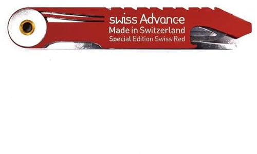 Swiss Advance CRONO N5 Taschenmesser Rot I Multitool-Messer mit Flaschenöffner I platzsparendes Outdoor Messer aus 5 Teilen I Survival Messer